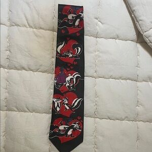 Warner Bros. Black and Red Cartoon Character Tie